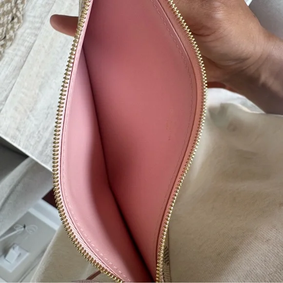 Authentic Louis Vuitton Felicie Insert Damier Azur/Rose Ballerina Zip Pouch - Picture 8 of 12